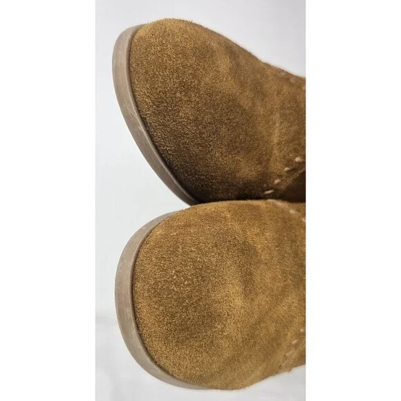 Minnetonka Melissa Bootie Womens 9.5 Dusty Brown Suede Side Zip Ankle 81033 - Picture 3 of 16